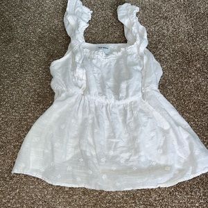 Old Navy White Flower Print shirt